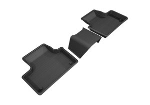 Volvo XC60 Floor Mats - Rear - 3D MAXpider - Kagu - Black - `18-`20 Volvo XC60 Floor Mats - Rear - 3D MAXpider - Kagu - Black - `18-`20